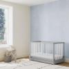 imageGraco Teddi 5in1 Convertible Crib with Drawer Pebble Gray with White  GREENGUARD Gold Certified Crib with Drawer Combo FullSize Nursery Storage Drawer Converts to Toddler BedPebble GrayWhite