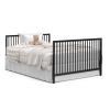 imageGraco Teddi 5in1 Convertible Crib with Drawer Pebble Gray with White  GREENGUARD Gold Certified Crib with Drawer Combo FullSize Nursery Storage Drawer Converts to Toddler BedBlack