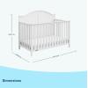 imageGraco Wilfred 5in1 Convertible Crib Black  GREENGUARD Gold Certified Converts to Toddler Bed and FullSize Bed Fits Standard FullSize Crib Mattress Adjustable Mattress Support BaseWhite
