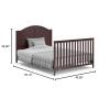 imageGraco Wilfred 5in1 Convertible Crib Black  GREENGUARD Gold Certified Converts to Toddler Bed and FullSize Bed Fits Standard FullSize Crib Mattress Adjustable Mattress Support BaseEspresso