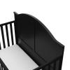 imageGraco Wilfred 5in1 Convertible Crib Black  GREENGUARD Gold Certified Converts to Toddler Bed and FullSize Bed Fits Standard FullSize Crib Mattress Adjustable Mattress Support BaseBlack