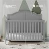 imageGraco Wilfred 5in1 Convertible Crib Black  GREENGUARD Gold Certified Converts to Toddler Bed and FullSize Bed Fits Standard FullSize Crib Mattress Adjustable Mattress Support BasePebble Gray