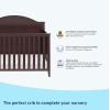 imageGraco Wilfred 5in1 Convertible Crib Black  GREENGUARD Gold Certified Converts to Toddler Bed and FullSize Bed Fits Standard FullSize Crib Mattress Adjustable Mattress Support BaseEspresso