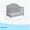 imageGraco Wilfred 5in1 Convertible Crib Black  GREENGUARD Gold Certified Converts to Toddler Bed and FullSize Bed Fits Standard FullSize Crib Mattress Adjustable Mattress Support BasePebble Gray