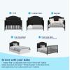 imageGraco Wilfred 5in1 Convertible Crib Black  GREENGUARD Gold Certified Converts to Toddler Bed and FullSize Bed Fits Standard FullSize Crib Mattress Adjustable Mattress Support BaseBlack