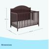 imageGraco Wilfred 5in1 Convertible Crib Black  GREENGUARD Gold Certified Converts to Toddler Bed and FullSize Bed Fits Standard FullSize Crib Mattress Adjustable Mattress Support BaseEspresso
