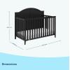 imageGraco Wilfred 5in1 Convertible Crib Black  GREENGUARD Gold Certified Converts to Toddler Bed and FullSize Bed Fits Standard FullSize Crib Mattress Adjustable Mattress Support BaseBlack