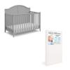 imageGraco Wilfred 5in1 Convertible Crib Black  GREENGUARD Gold Certified Converts to Toddler Bed and FullSize Bed Fits Standard FullSize Crib Mattress Adjustable Mattress Support BasePebble Gray