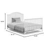 imageGraco Wilfred 5in1 Convertible Crib Black  GREENGUARD Gold Certified Converts to Toddler Bed and FullSize Bed Fits Standard FullSize Crib Mattress Adjustable Mattress Support BaseWhite