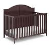 imageGraco Wilfred 5in1 Convertible Crib Black  GREENGUARD Gold Certified Converts to Toddler Bed and FullSize Bed Fits Standard FullSize Crib Mattress Adjustable Mattress Support BaseEspresso