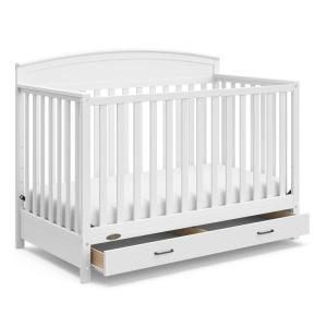 imageGraco Benton 5in1 Convertible Crib Gray  GREENGUARD Gold Certified Converts from Baby Crib to Toddler Bed Daybed and FullSize Bed Fits Standard FullSize Crib MattressWhite
