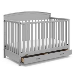 imageGraco Benton 5in1 Convertible Crib Gray  GREENGUARD Gold Certified Converts from Baby Crib to Toddler Bed Daybed and FullSize Bed Fits Standard FullSize Crib MattressPebble Gray