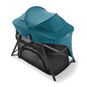 imageGraco Lite Traveler 4 in 1 Playard with 4 Modes Bedside Bassinet Toddler Playpen Free Play and Slumber Tent Mode Lightweight Portable Playard with Canopy and Carry Bag
