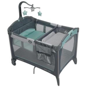 imageGraco On The Go Zip Pack n Play Playard Folding Playpen with Bassinet Portable Crib ReevesManor