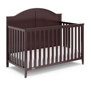 imageGraco Wilfred 5in1 Convertible Crib Black  GREENGUARD Gold Certified Converts to Toddler Bed and FullSize Bed Fits Standard FullSize Crib Mattress Adjustable Mattress Support BaseEspresso