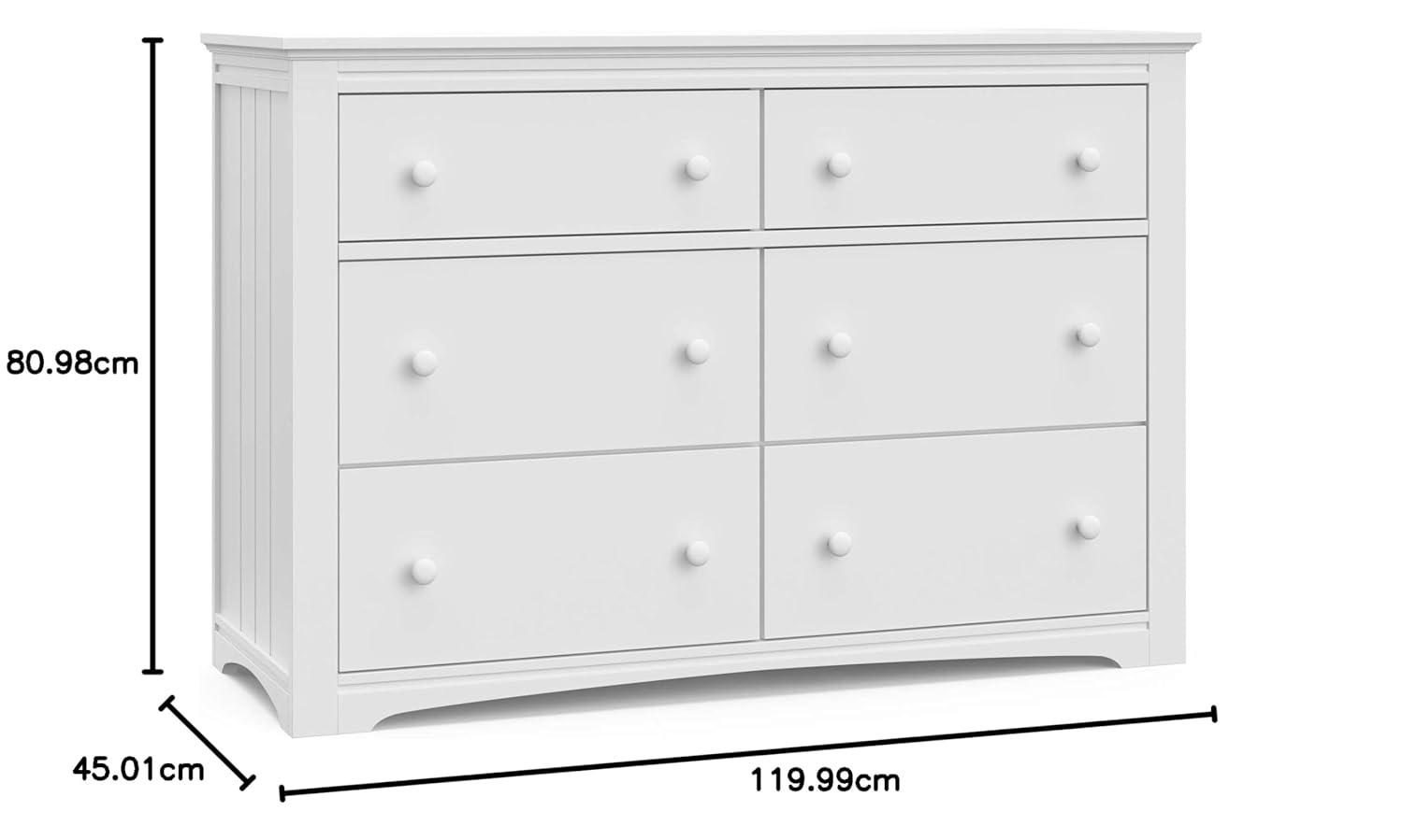 imageGraco Hadley 6 Drawer Double Dresser 4724x177x319 Inch Pack of 1 WhiteWhite