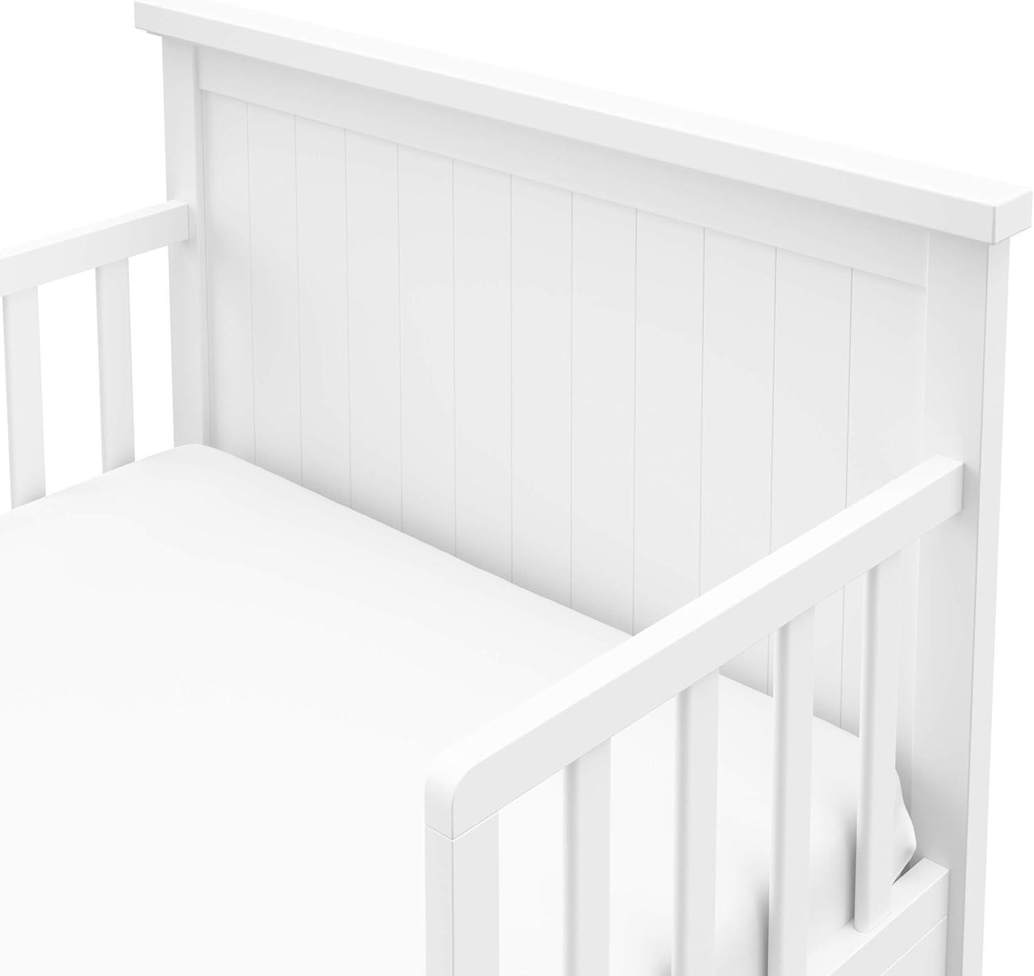 imageGraco Bailey Toddler Bed Pebble Gray  GREENGUARD Gold Certified Fits Standard FullSize Crib ampamp Toddler Mattress Toddler Safety Guardrails Included Complete Design with Solid Headboard FootboardWhite