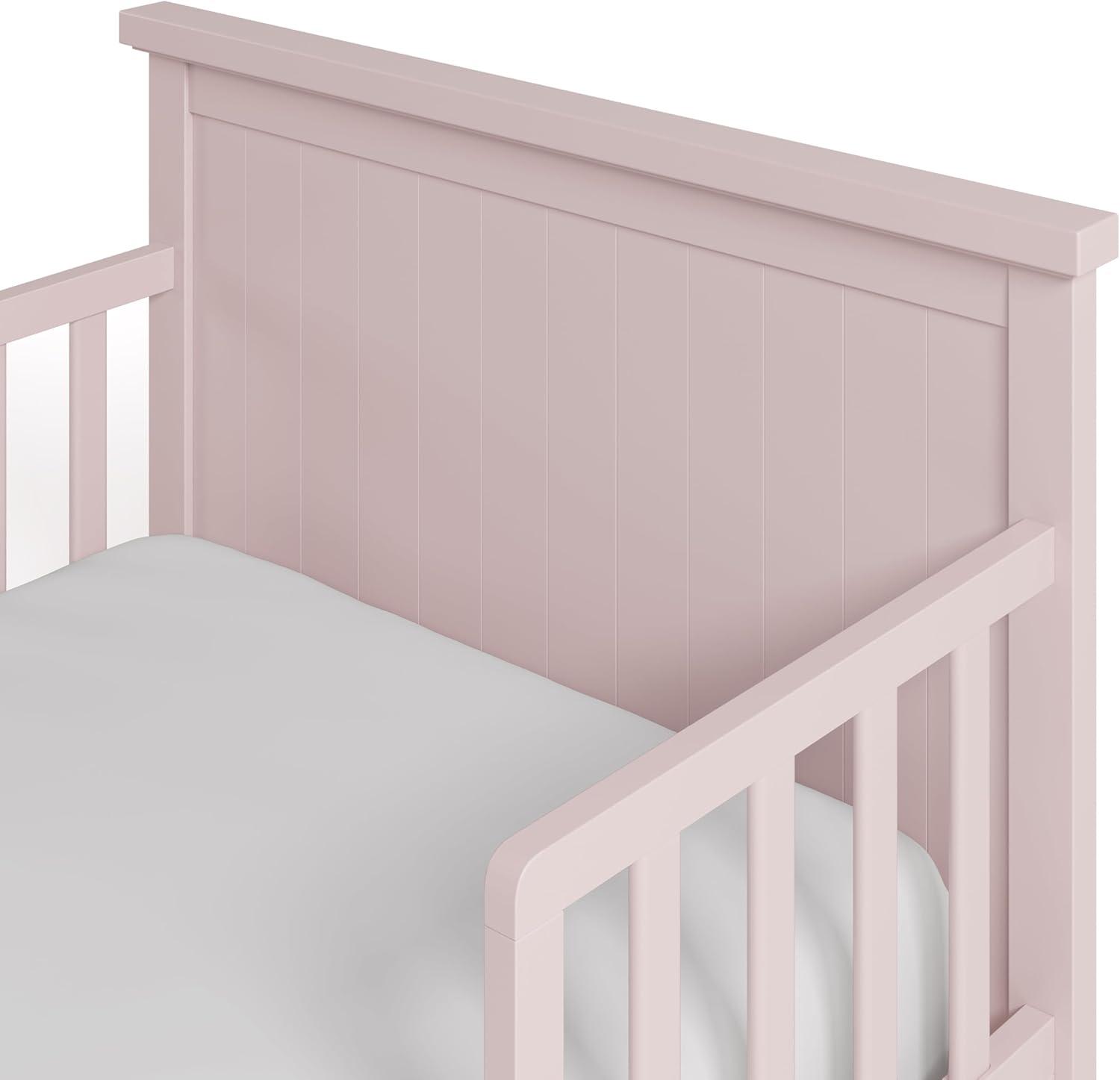 imageGraco Bailey Toddler Bed Pebble Gray  GREENGUARD Gold Certified Fits Standard FullSize Crib ampamp Toddler Mattress Toddler Safety Guardrails Included Complete Design with Solid Headboard FootboardBlush