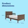 imageGraco Bailey Toddler Bed Pebble Gray  GREENGUARD Gold Certified Fits Standard FullSize Crib ampamp Toddler Mattress Toddler Safety Guardrails Included Complete Design with Solid Headboard FootboardHazelnut