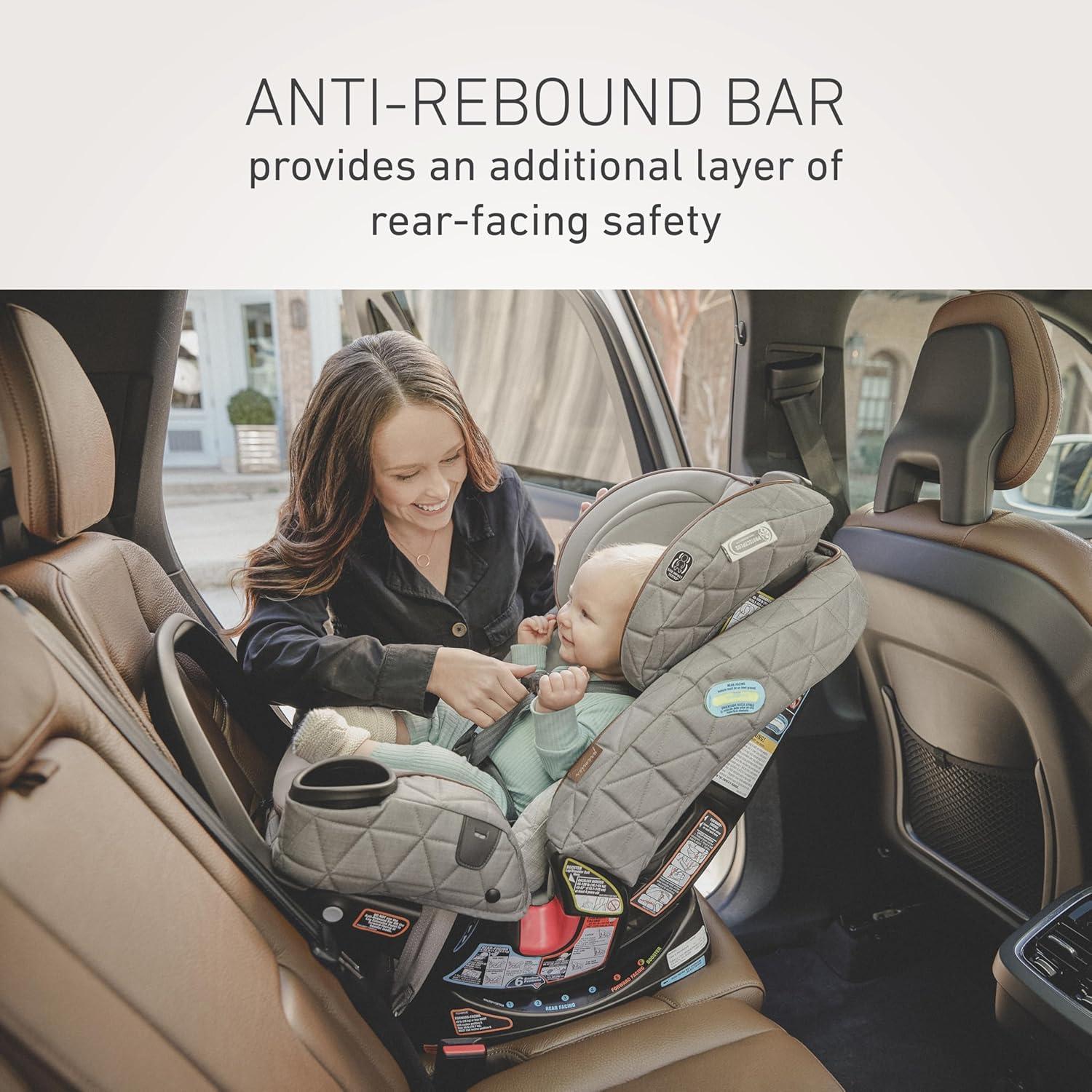 imageGraco Premier 4Ever DLX Extend2Fit SnugLock 4in1 Car Seat Featuring AntiRebound Bar