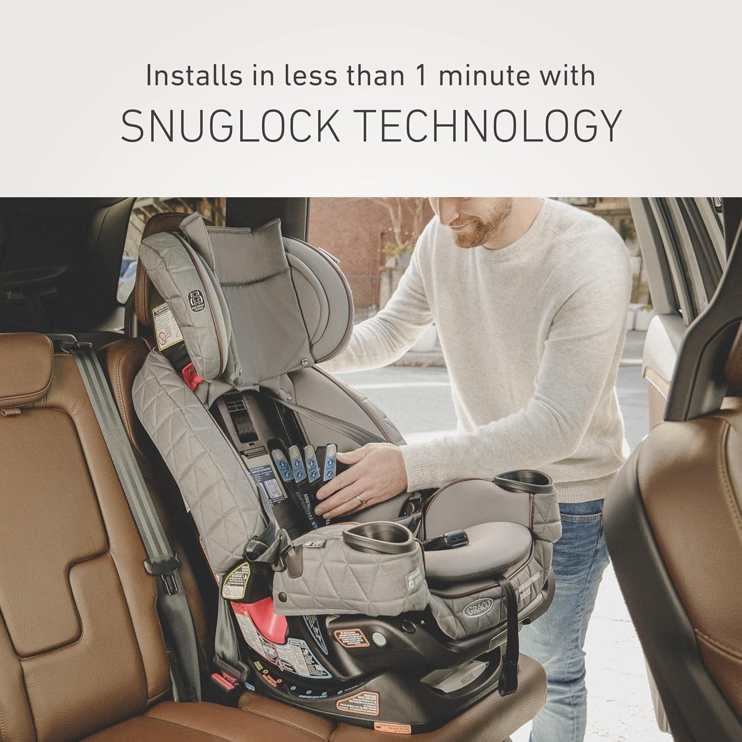 imageGraco Premier 4Ever DLX Extend2Fit SnugLock 4in1 Car Seat Featuring AntiRebound Bar