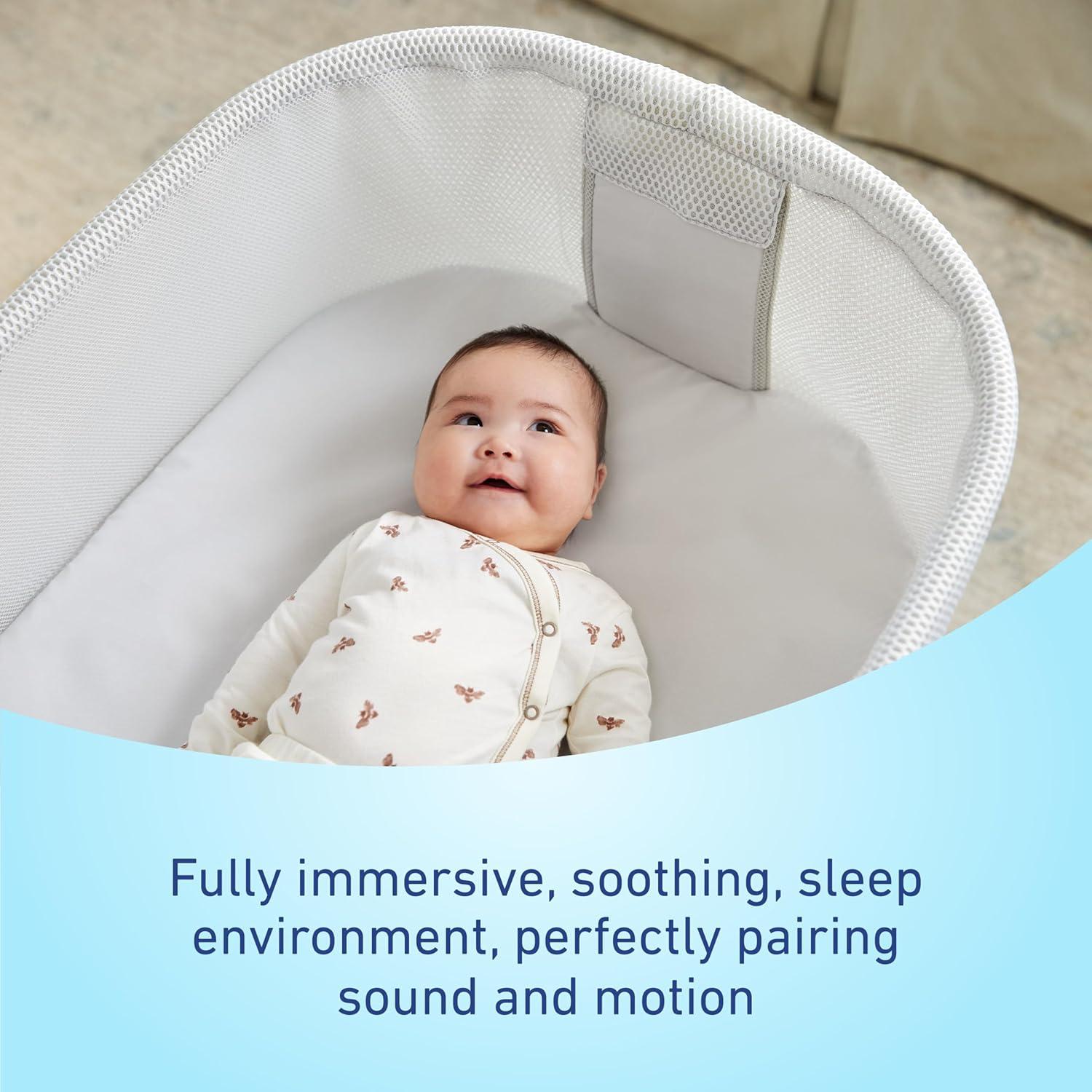 imageGraco SmartSense Soothing Baby Bassinet  Smart Newborn Bassinet Detects and Automatically Responds to Babys Cries  for Newborn Babies to 6 Months