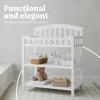 imageGraco Changing Table with WaterResistant Changing Pad White  GREENGUARD Gold Certified Multi Storage Nursery Changing Table for Infants and BabiesWhite