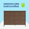 imageGraco Classic 6Drawer Dresser Hazelnut  GREENGUARD Gold Certified Premium Wood Double Dresser for Bedroom Classic Design with Interlocking Drawer System ampamp PreInstalled TracksHazelnut