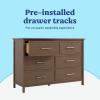 imageGraco Classic 6Drawer Dresser Hazelnut  GREENGUARD Gold Certified Premium Wood Double Dresser for Bedroom Classic Design with Interlocking Drawer System ampamp PreInstalled TracksHazelnut