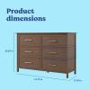 imageGraco Classic 6Drawer Dresser Hazelnut  GREENGUARD Gold Certified Premium Wood Double Dresser for Bedroom Classic Design with Interlocking Drawer System ampamp PreInstalled TracksHazelnut