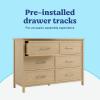 imageGraco Classic 6Drawer Dresser Hazelnut  GREENGUARD Gold Certified Premium Wood Double Dresser for Bedroom Classic Design with Interlocking Drawer System ampamp PreInstalled TracksDriftwood