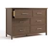imageGraco Classic 6Drawer Dresser Hazelnut  GREENGUARD Gold Certified Premium Wood Double Dresser for Bedroom Classic Design with Interlocking Drawer System ampamp PreInstalled TracksHazelnut