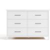 imageGraco Classic 6Drawer Dresser Hazelnut  GREENGUARD Gold Certified Premium Wood Double Dresser for Bedroom Classic Design with Interlocking Drawer System ampamp PreInstalled TracksWhite