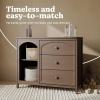 imageGraco Olivia 3 Drawer Changing Table Dresser Driftwood  GREENGUARD Gold Certified Baby Dresser with Changing Table Top Includes Interlocking Drawer SystemHazelnut