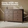 imageGraco Olivia 3 Drawer Changing Table Dresser Driftwood  GREENGUARD Gold Certified Baby Dresser with Changing Table Top Includes Interlocking Drawer SystemHazelnut