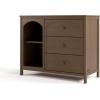 imageGraco Olivia 3 Drawer Changing Table Dresser Driftwood  GREENGUARD Gold Certified Baby Dresser with Changing Table Top Includes Interlocking Drawer SystemHazelnut