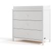 imageGraco Olivia 3 Drawer Changing Table Dresser Driftwood  GREENGUARD Gold Certified Baby Dresser with Changing Table Top Includes Interlocking Drawer SystemWhite