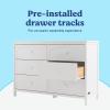 imageGraco Olivia 3 Drawer Changing Table Dresser Driftwood  GREENGUARD Gold Certified Baby Dresser with Changing Table Top Includes Interlocking Drawer SystemWhite