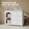 imageGraco Olivia 3 Drawer Changing Table Dresser Driftwood  GREENGUARD Gold Certified Baby Dresser with Changing Table Top Includes Interlocking Drawer SystemWhite