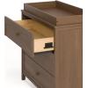 imageGraco Olivia 3 Drawer Changing Table Dresser Driftwood  GREENGUARD Gold Certified Baby Dresser with Changing Table Top Includes Interlocking Drawer SystemHazelnut