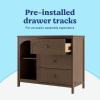 imageGraco Olivia 3 Drawer Changing Table Dresser Driftwood  GREENGUARD Gold Certified Baby Dresser with Changing Table Top Includes Interlocking Drawer SystemHazelnut