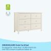 imageGraco Sasha 6 Drawer Dresser White  GREENGUARD Gold Certified Wood Storage for Nursery or Kids Room Safe Interlocking Drawer System ampamp Easy Assembly with PreInstalled TracksFrosted Oat