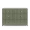 imageGraco Teddi 6 Drawer Double Dresser Olive  GREENGUARD Gold Certified Interlocking Drawer System PreInstalled Drawer Tracks Includes Two Sets of Knobs for PersonalizationOlive