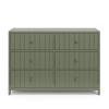 imageGraco Teddi 6 Drawer Double Dresser Olive  GREENGUARD Gold Certified Interlocking Drawer System PreInstalled Drawer Tracks Includes Two Sets of Knobs for PersonalizationOlive