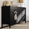 imageGraco Theo 6 Drawer Dresser White  GREENGUARD Gold Certified Interlocking Drawer System Dresser Drawer Organizer for Nursery ampamp Kids BedroomBlack