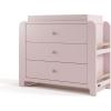 imageGraco ReadwithMe 3 Drawer Chest with Bookshelves and Removable Changing Topper White with Driftwood  GREENGUARD Gold Certified Nursery ampamp Kids Bedroom Wood Chest with Spacious StorageBlush With Driftwood