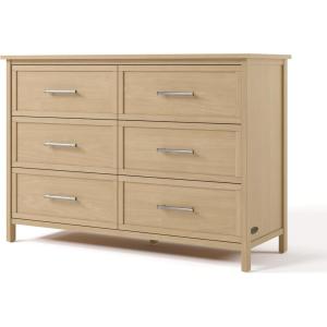 imageGraco Classic 6Drawer Dresser Hazelnut  GREENGUARD Gold Certified Premium Wood Double Dresser for Bedroom Classic Design with Interlocking Drawer System ampamp PreInstalled TracksDriftwood