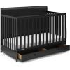 imageGraco Asheville 5in1 Convertible Crib with Drawer White  GREENGUARD Gold Certified Crib with Drawer Combo FullSize Nursery Storage Drawer Converts to Toddler Bed Daybed and FullSize BedBlack