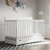 imageGraco Asheville 5in1 Convertible Crib with Drawer White  GREENGUARD Gold Certified Crib with Drawer Combo FullSize Nursery Storage Drawer Converts to Toddler Bed Daybed and FullSize BedWhite