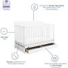 imageGraco Asheville 5in1 Convertible Crib with Drawer White  GREENGUARD Gold Certified Crib with Drawer Combo FullSize Nursery Storage Drawer Converts to Toddler Bed Daybed and FullSize BedWhite